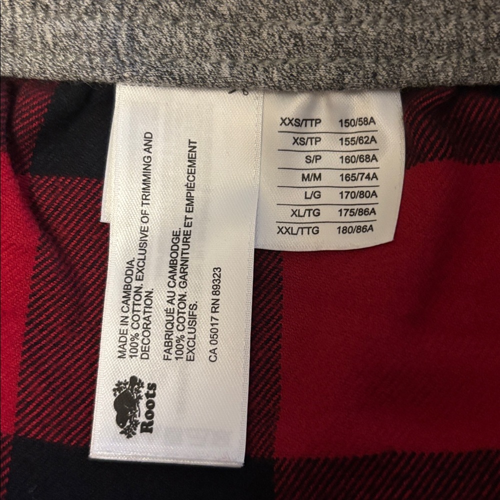 ROOTS Buffalo Plaid Flannel Pants, Sz S. EUC - Picture 8 of 13